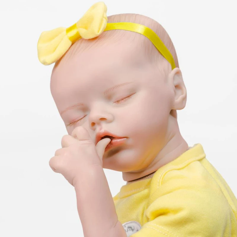 48CM Sleeping Popular Doll Reborn Soft Body Doll with Hand-Drawing Hair