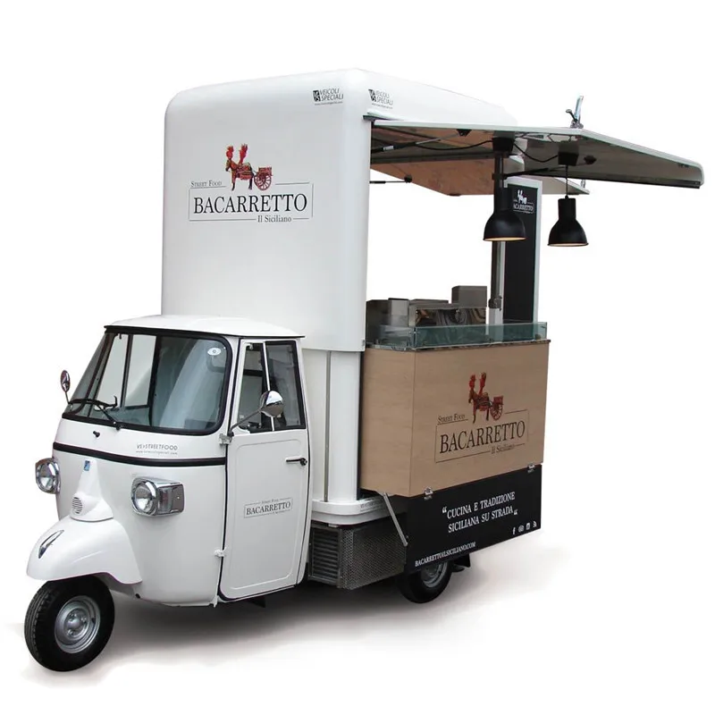 Pizza Truck Europe Sale Jui Cart Electric Food Tricycle Gelato Food Carts Ape Piaggio