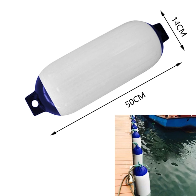 Inflatable Boat Fender PVC Boat Anchor Bumper Marine Boat Fender for Boat, Sailboat, Cuddy Etc (5.5X20 Inch)