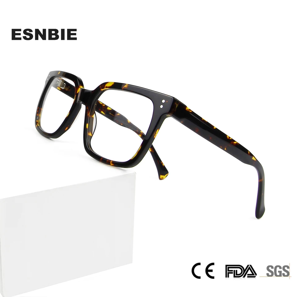 

Big Square Glasses Frame Men Optical Women Acetate Myopia Prescription Eyeglasses Oculos Masculino 2021 Full Spectacles Eyewear