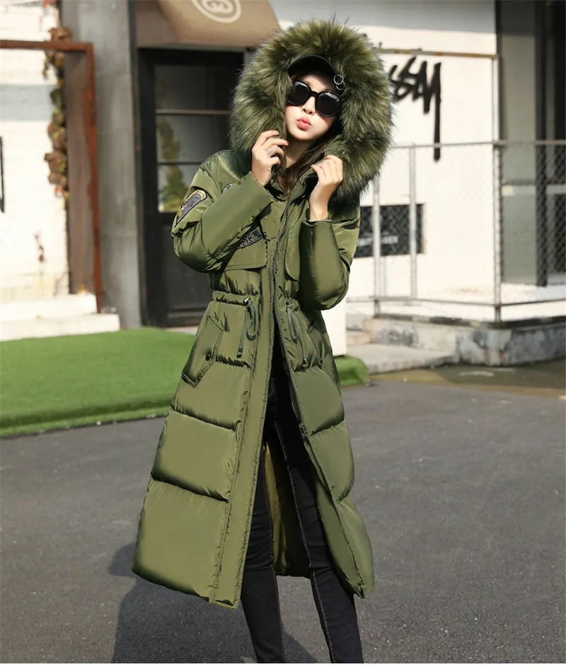 Cotton Parka 2023 Mujer Slim Woman Coat Female Winter Jacket Women Long Parkas Hooded Fur Collar Womens Down Jackets 248 s s s