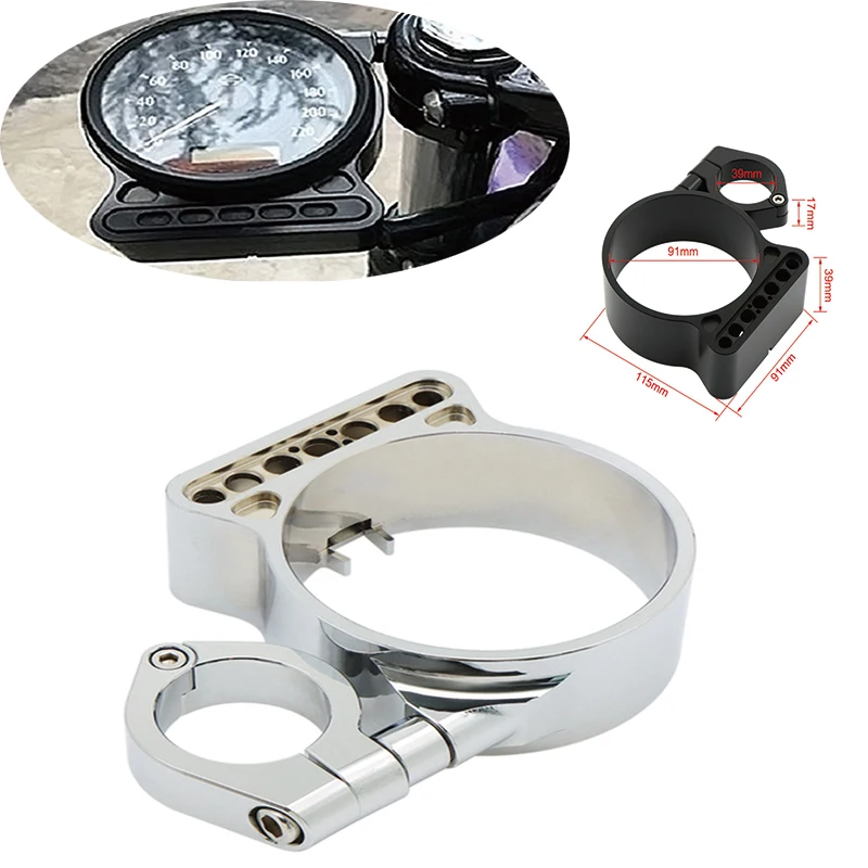 Motorcycle Speedometer Side Mount Relocation Bracket Cover Instrument Case Housing For Harley Davidson Sportster XL1200 883