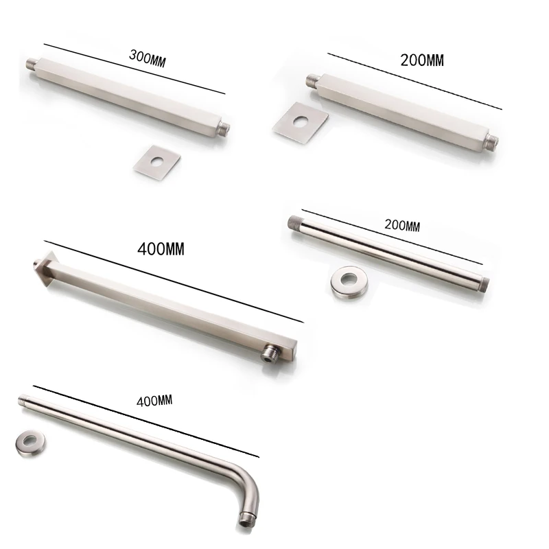 Wall Mounted & Ceiling Mounted Shower Arm Stainless Steel Material Brushed Bathroom Shower Accessories Free Shipping