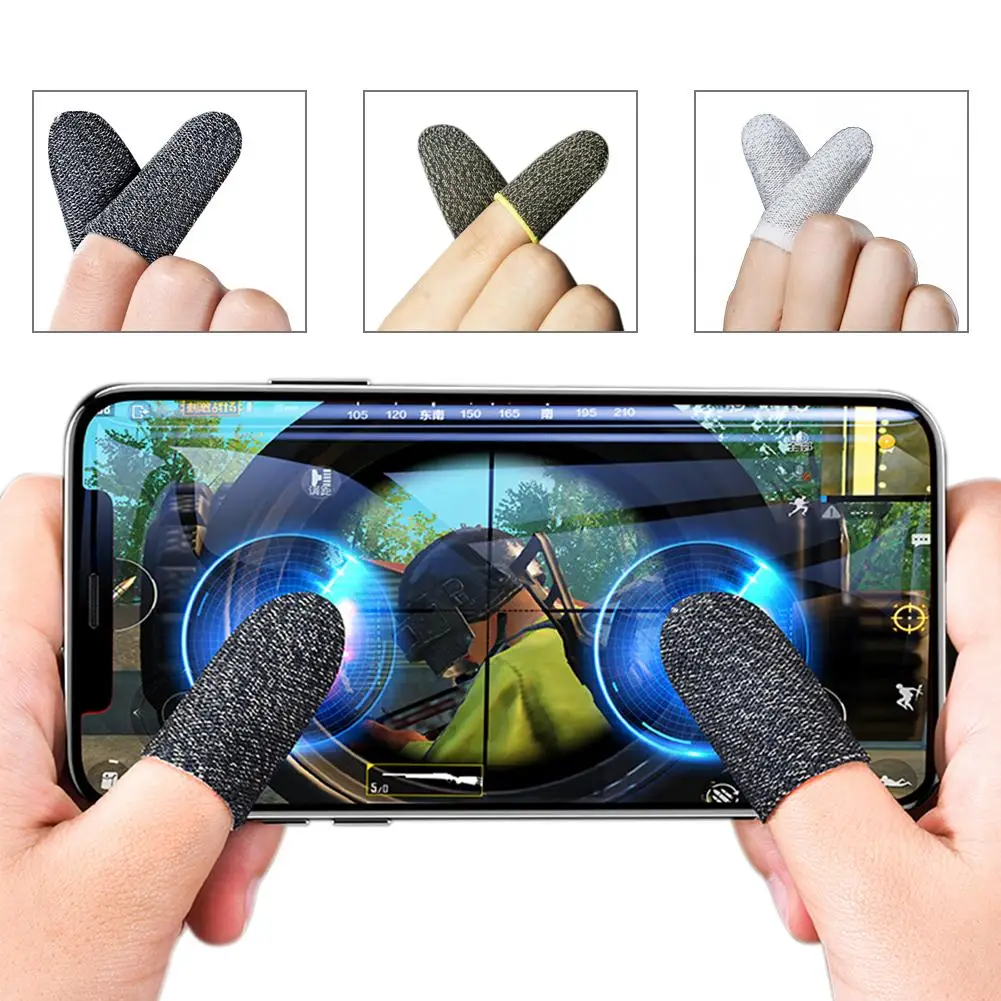 Gaming Finger Sleeve Breathable Fingertips For Games Anti-Sweat Touch Screen Finger Cots Cover Sensitive Mobile Touch Gloves