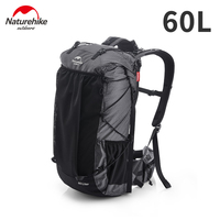 Naturehike Outdoor Mountain Backpack 60+5L Waterproof High Capacity Sports Climbing Ultralight Hiking Travel Bag With Rain Cover