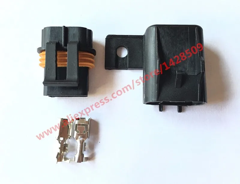 1 Set 2 Pin Delphi Female And Male Sealed Connectors For Inline Fuse Wiring Automotive Connector 12033769 54200521 12033731