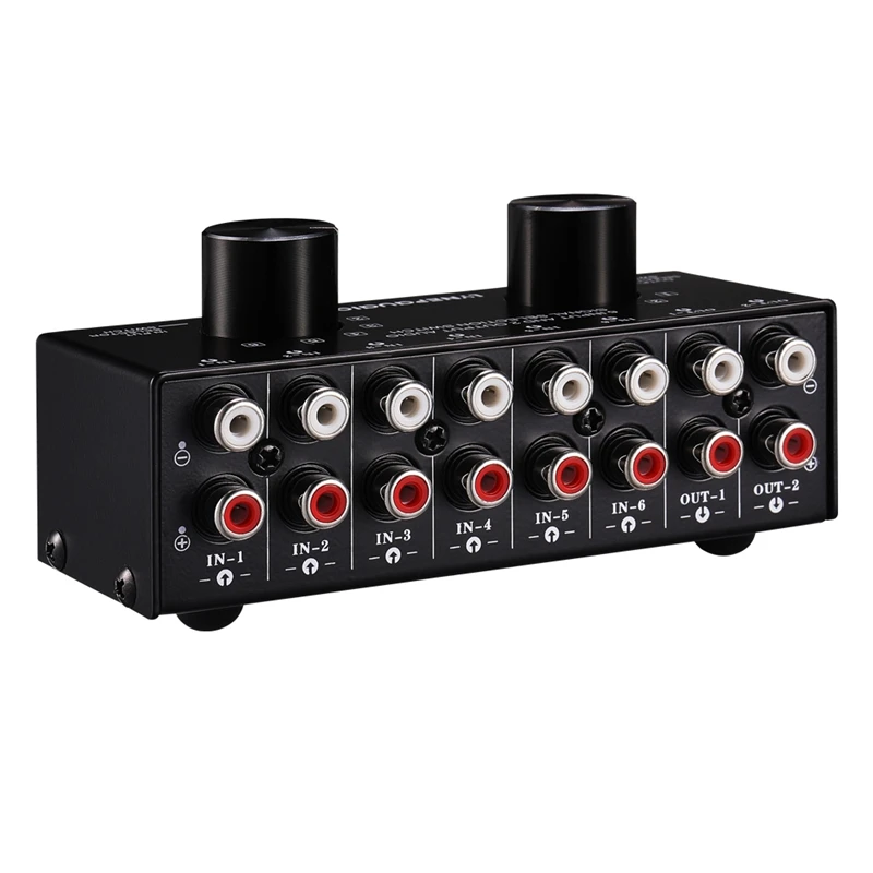 Switcher 6 Trong 2 Hoặc 2 Năm 6 Ra Tai Nghe Loa Switcher Stereo Âm Thanh Tín Hiệu Nguồn Lựa Chọn Switcher, giao Diện Thông Qua RCA