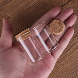 5pcs 20ml 30*50mm Test Tubes Glass bottle with Cork Lids Potion bottles Glass Jars Glass vessels Spice Jars Wishing bottles