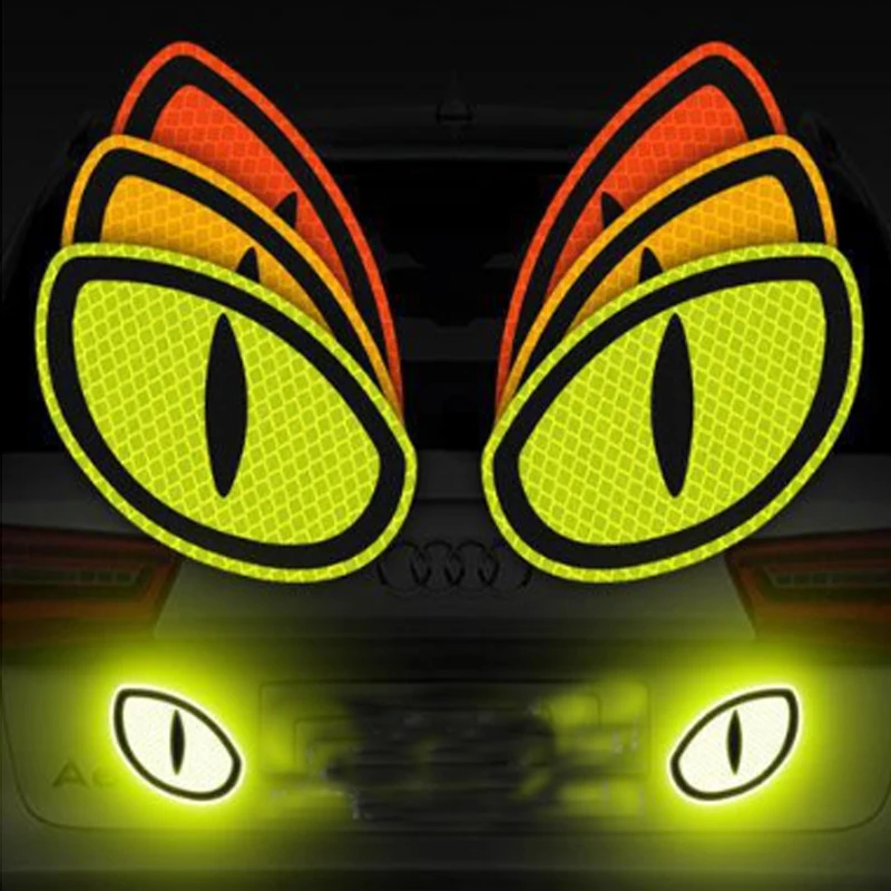 2Pcs/pair Reflective Safety Warning Tape Car Sticker Car Reflective Sticker Car Sticker Reflective Strips Auto Truck Motorcycle