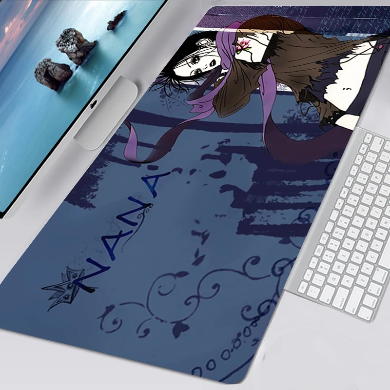 Nana Osaki Anime XXL 40x90 alfombrilla de ratón de gran tamaño para PC computadora de escritorio Mat con teclado de juego Pad antideslizante alfombrilla de ratón para jugador Mousepad