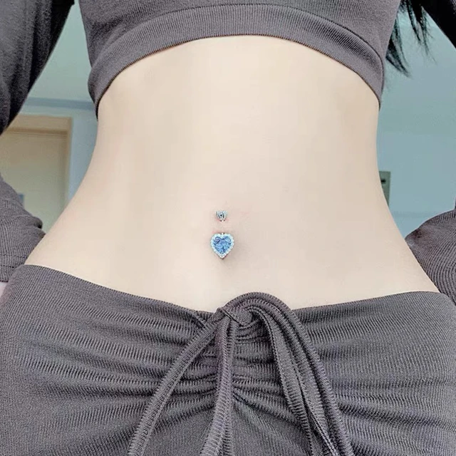 Sterling silver belly button jewelry deals