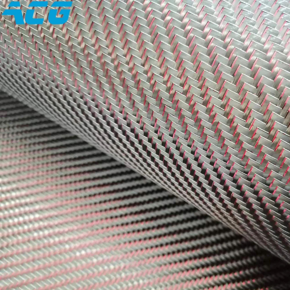 Metallic Carbon Fiber Fabric Red Reflective Carbon Fibre Cloth