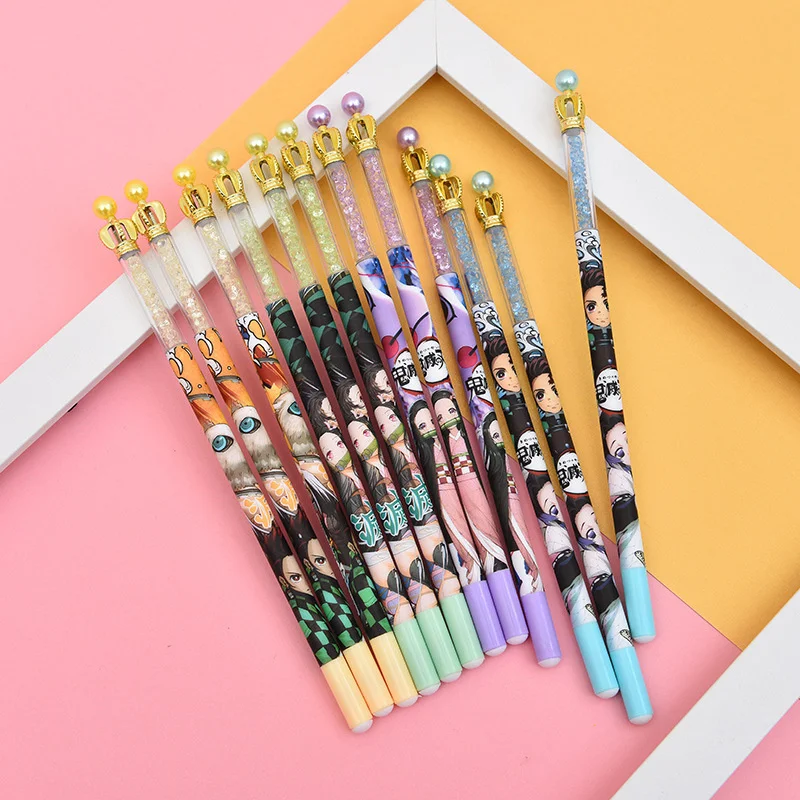 Ellen Brook 1 PCS Korean Cute Kawaii Crown Pearl Erasable Pen Crystal Creative School Office Supplies Stationery Gift Gel Pens