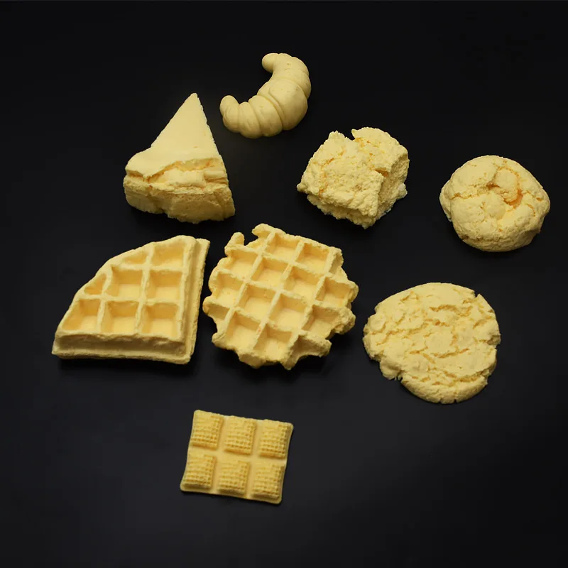 Large Waffle Candle Silicone Molds Cookies Croissant Donut Fruit Leaf Shape Fragrance Handmade Candle Making Wax Mold