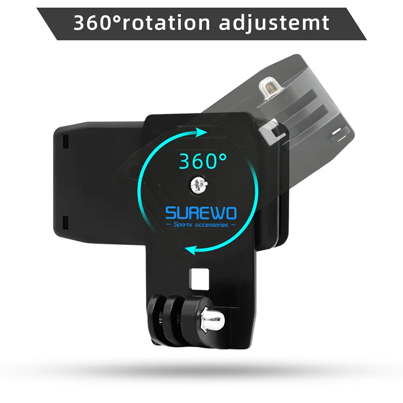 SUREWO حقيبة الظهر حزام جبل سريعة كليب جبل متوافق مع Gopro بطل 11/10/9/8/7/6(2018) الأسود ، DJI oomo العمل وأكثر من ذلك