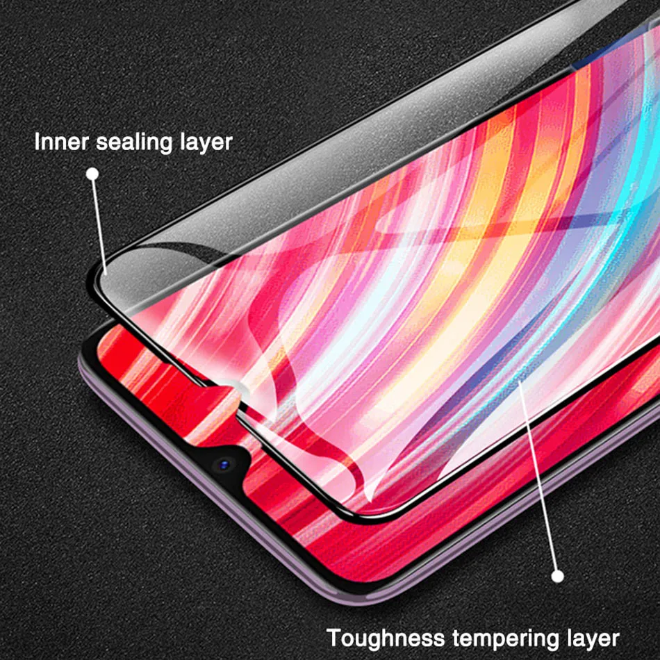 Tempered Glass For Xiaomi Redmi Note 8 2021 Full Screen Protector For Redmi 8A Note8 Glass + Camera Lens Soft Protective Film