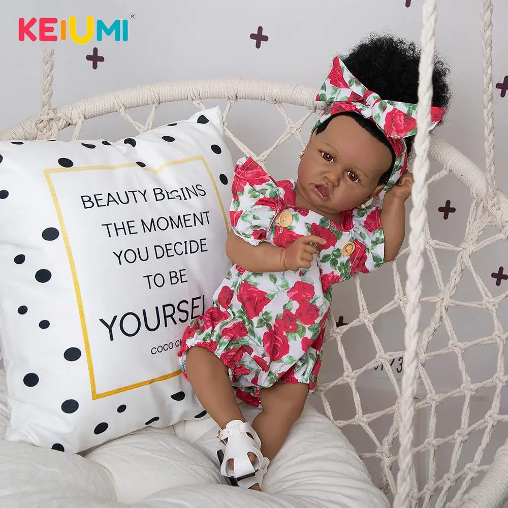 

Fast Delivery KEIUMI 57CM Reborn Baby Dolls Full Body Silicone Beautiful Doll Can Bath For Children's Day Gift Playmate