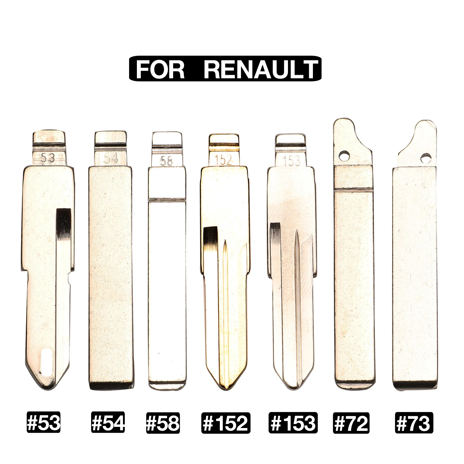 

jingyuqin #53 #54 #58 #72 #73 #152 #153 Remote Key Blade Blank For Renault Megan Dacia Clio Duster KD VAC102 VA2 HU83