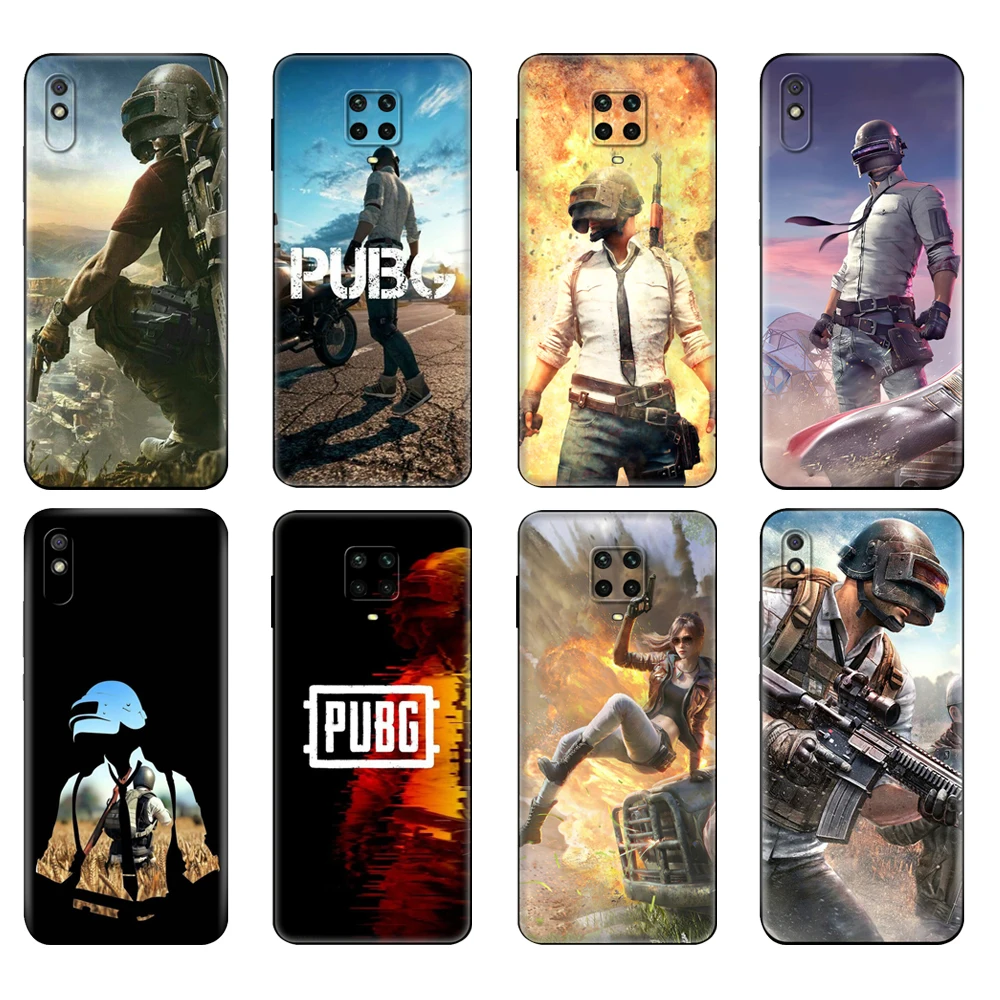 Black tpu Case For Xiaomi Redmi 7A 8 8A 9 9A 9C Case Redmi Note 8T 8 Pro T Note 9 9S 9 Pro Case PUBG Game