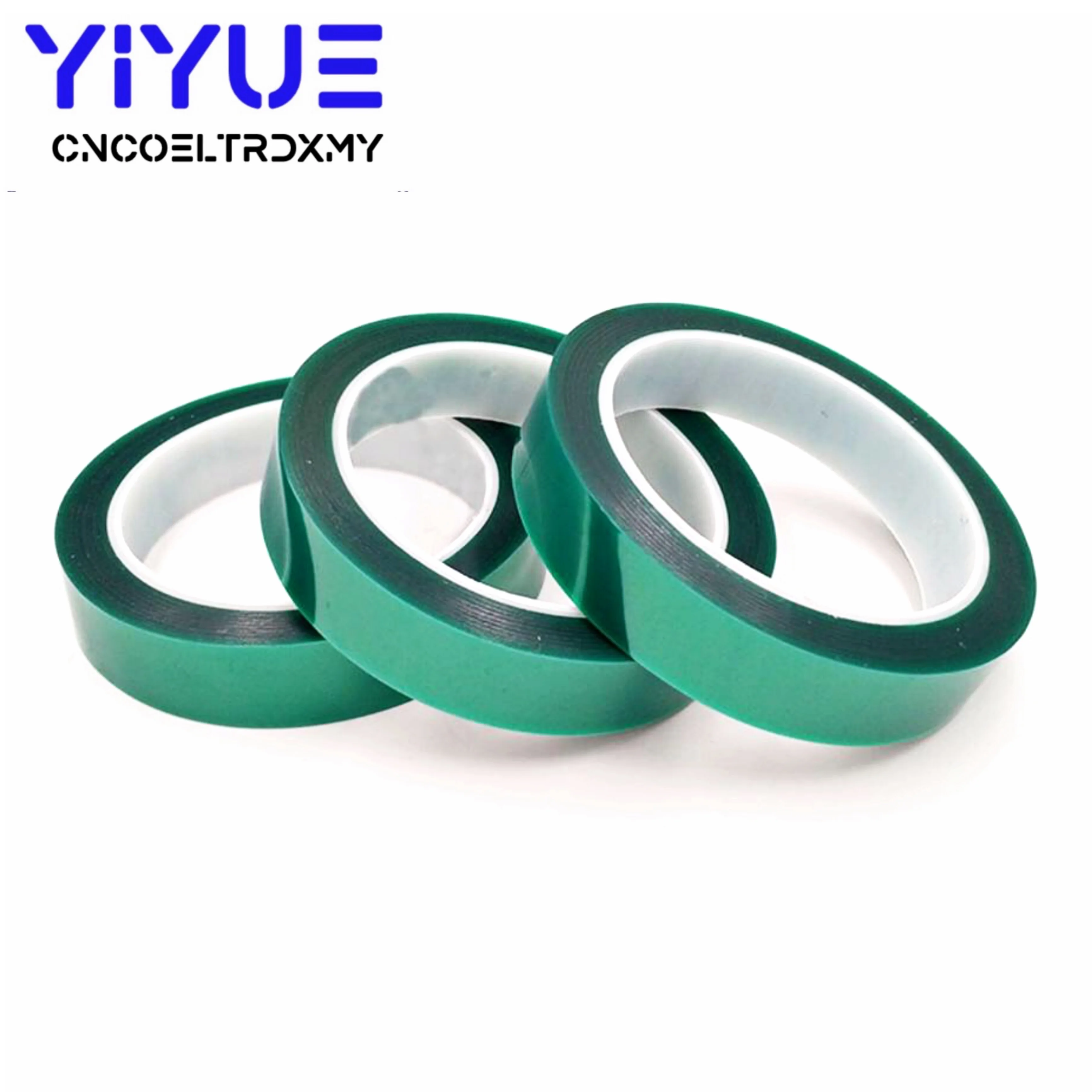 33M x 5/8/10/12/15/20/25MM Green High Temperature Resistant Tape Polyimide PET Tape For Electric Task/grills/powder coating