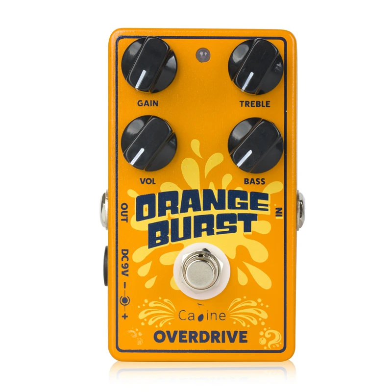 Caline CP-516 Orange Burst Overdrive, pédale d\'effet de guitare électrique, conception True Bypass, pièces et accessoires