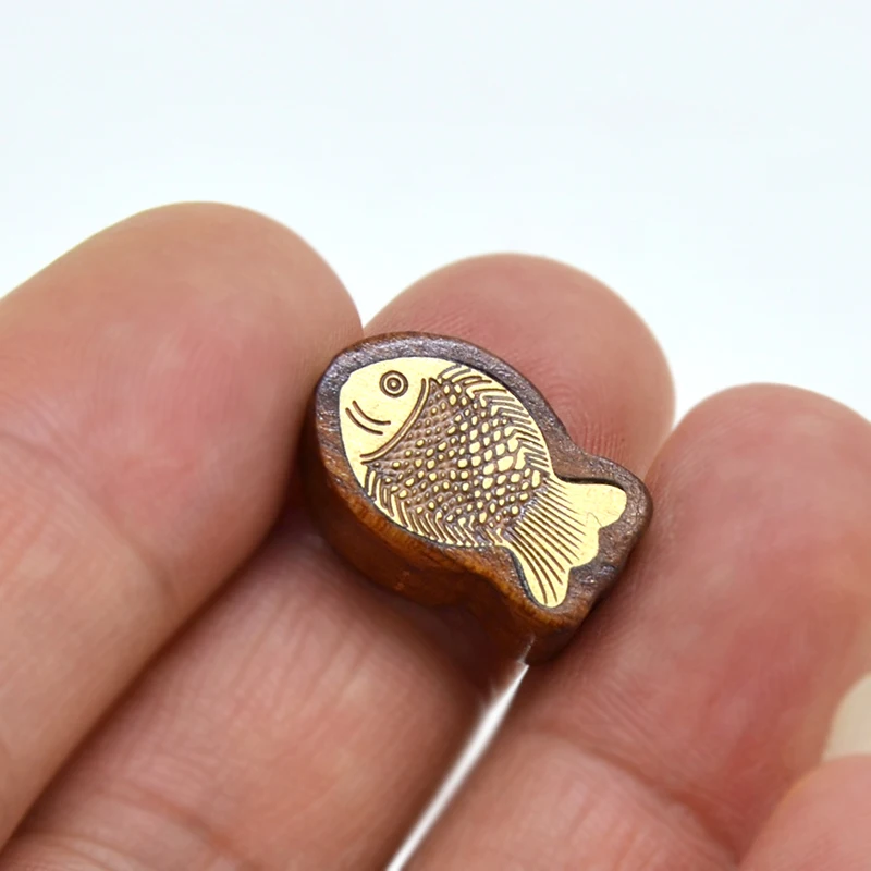 MZ201 Nepal Inlaid Copper Beads Natural Rosewood Beads Tibetan Bead Antique Golden For Jewelry Making DIY Bracelet Yoga Necklace