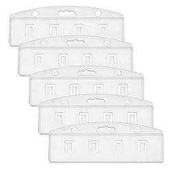 Nome Titular do Emblema para Passe de Deslize, Cartão de Trabalho, Horizontal, Metade, Capa Case, ID Tag, Clipe, Acessórios, 1Pc