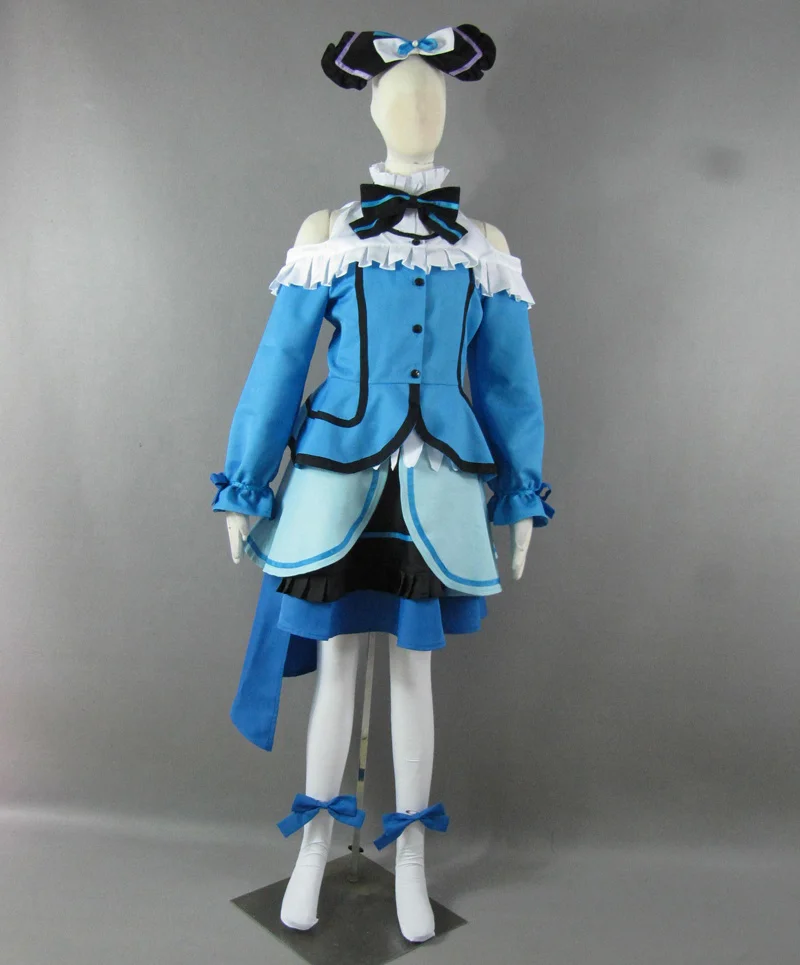 Anime Cos Love Live! Eli Ayase Ellie Blue Lolita Cosplay Costume Set