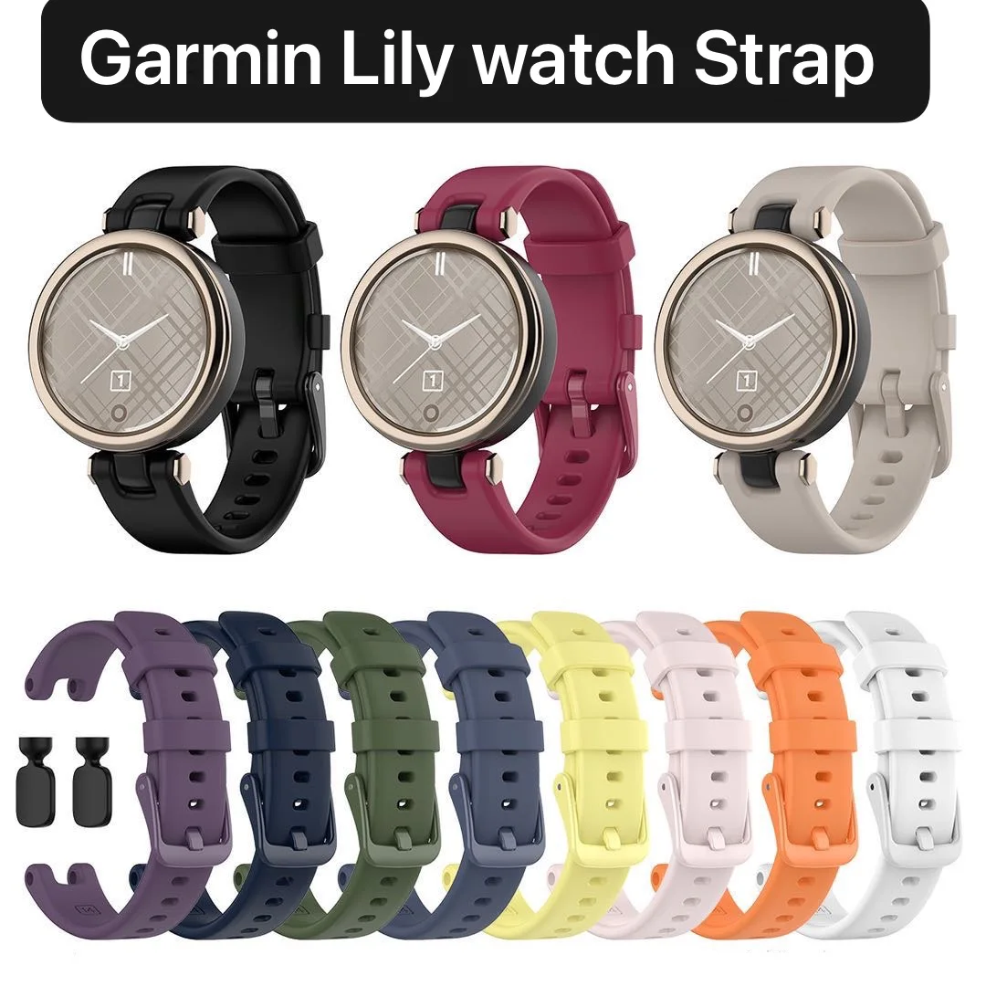 

Soft Silicone Strap Compatible with Garmin Lily Women's replacement bracelet wristband for Garmin Lily smart sports watch band