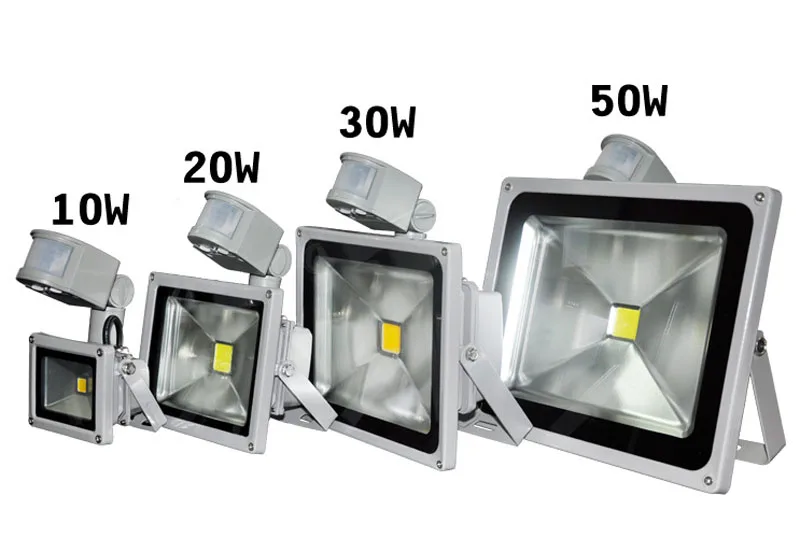 

20pc/lot PIR Infrared Motion Sensor Led Floodlight 110-265V 10W 20W 30W 50W Waterproof IP65 For Garden Spotlight Outdoor Light