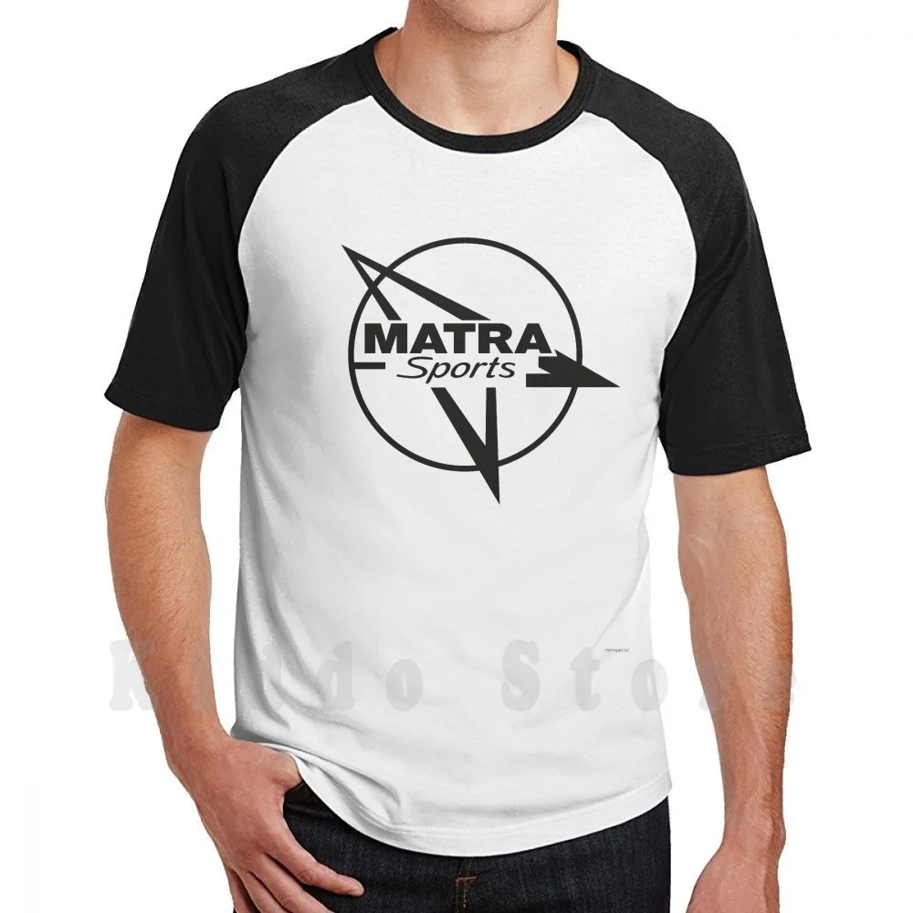 Vintage Matra Sports Emblem-Black T Shirt DIY Big Size 100% Cotton Matra Sports Cars Matra Le Mans Le Mans Henri Pescarolo Fran