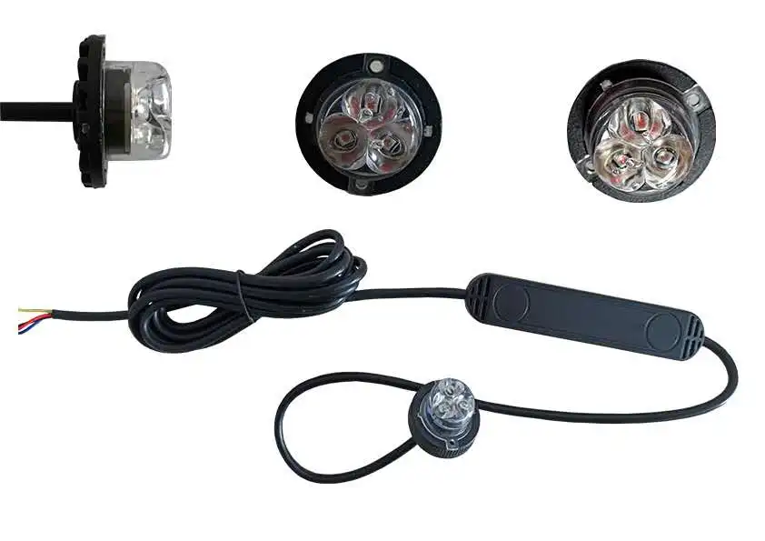 

3W Led Car Strobe hideaway warning light,Grille warning light,emergency light,12flash pattern,waterproof,2units/lot