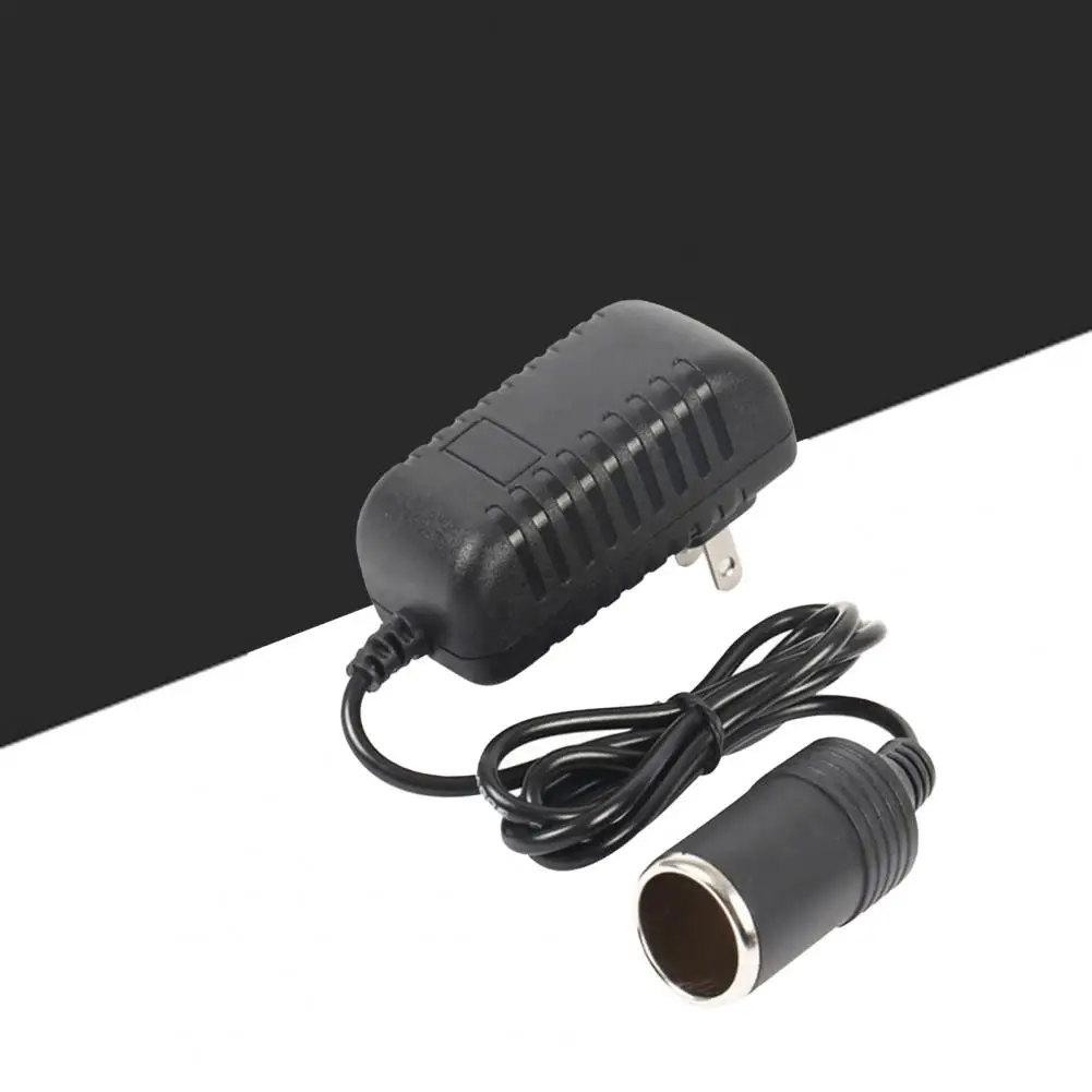 Portable Home 220V to 12V Car Cigarettes Lighter Socket Adapter Converter Cable Cigarette- Lighter