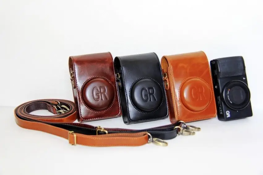 Leather Camera Protect case Bag strap Cover for Ricoh GR/GR II/GR III