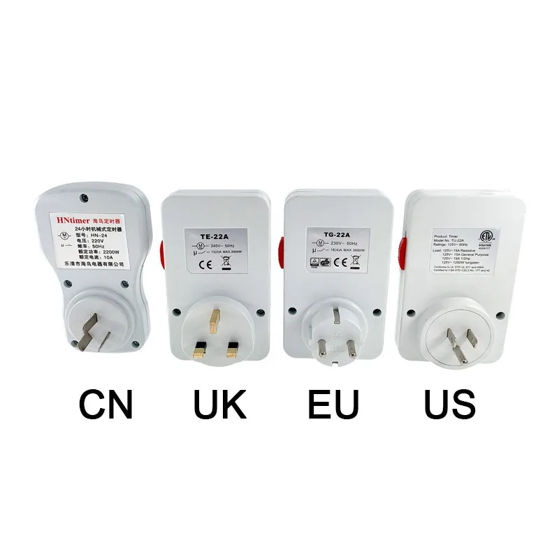 24 Hour Cyclic Timer Switch Kitchen Timer Outlet Loop Universal Timing Socket Mechanical Timer 230VAC 3500W 16A UK EU CN US Plug