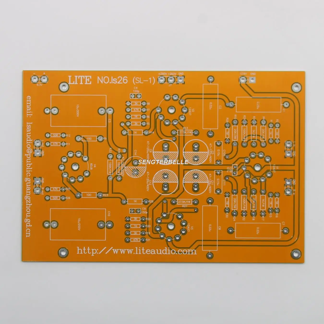 

HiFi 12AU7+12AX7*2+6DJ8 Tube Preamplifier Board PCB Base On CAT SL-1 Signature Circuit