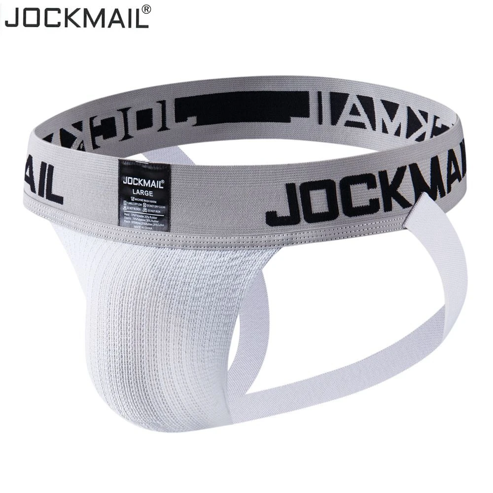 

Джоки JOCKMAIL мужское Спортивное нижнее белье для поддержки тренажерного зала ремешок для тренировок короткий эластичный сетчатый чехол сексуальное мужское нижнее белье стринги для геев