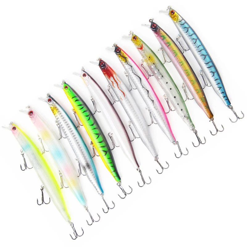 Minnow Fishing Lure 135mm 19.1g Diving 0.5-1.5m Floating Artificial Hard Bait Bass Pike Lure Treble Hook Wobbler Tackle