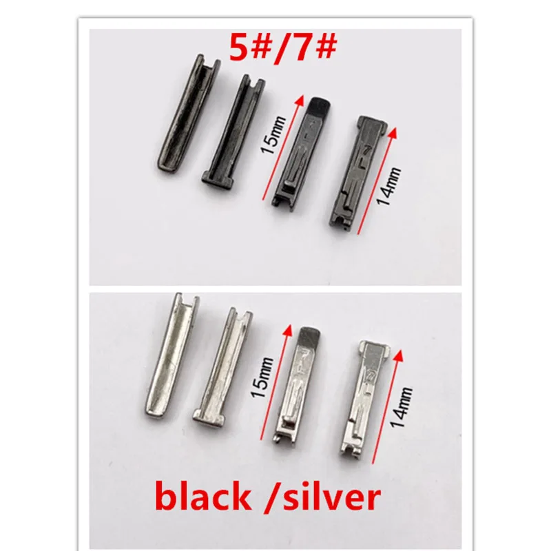 3#5#7#silver black insert square zipper stopper waterproof  reverse teeth single end double open ends nylon zipper repair1858