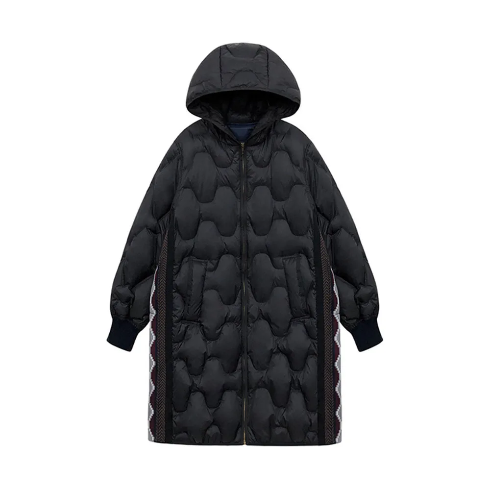 White Duck Down Jacket Female 2022 Winter New  Loose Long Section Korean Fashion Hooded Women Feather Coats