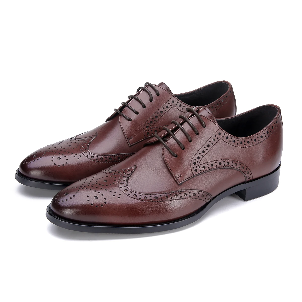 

Fashion Black / Coffee Oxfords Business Shoes Genuine Leather Dress Shoes Mens Wedding Shoes