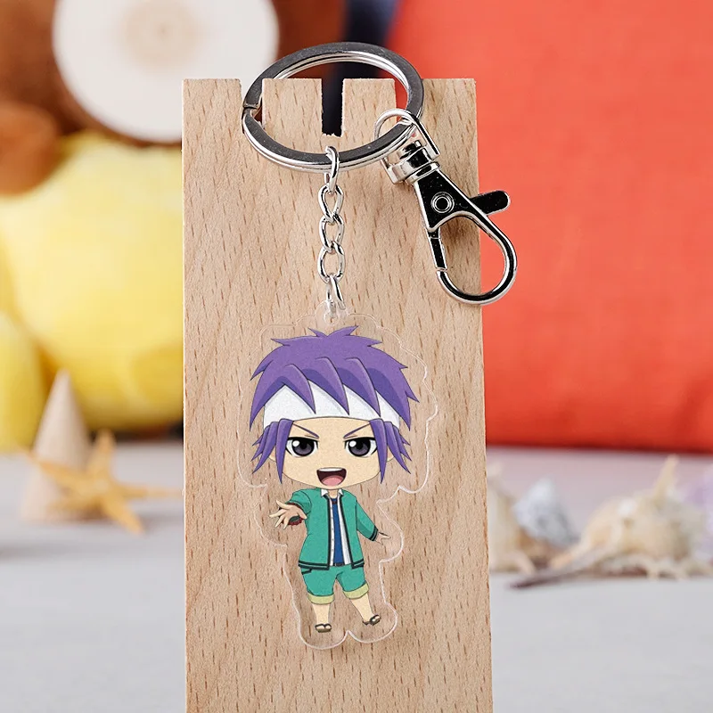 Anime The Disastrous Life of Saiki Kusuo Keychain Acrylic Figure Pendant Cartoon Image Keyring Wholesale