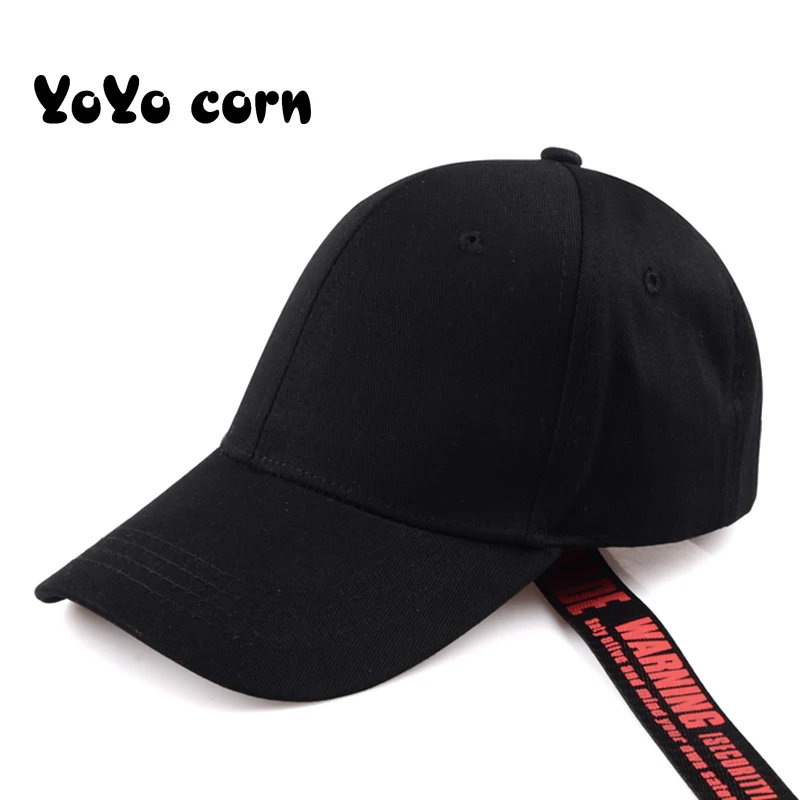 YOYOCORN 2022 New Yellow Long straps kpop Baseball Cap men Hip Hop letter bone girls boys fashion women Snapback korean Hats