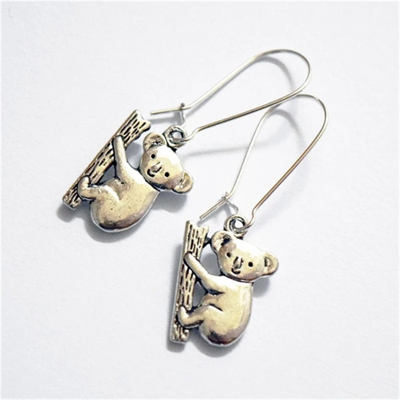 Cute Koala Bear Earrings, Drop Earrings, Koala Dangle Earrings