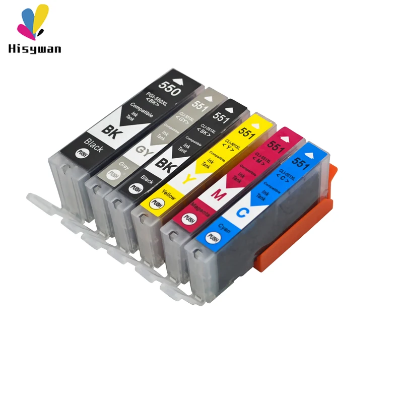 PGI550 Ink cartridge For Canon PGI 550 CLI 551 printer PIXMA IP7250 MG5450 MX925 MG5550 MG6450 MG5650 MG6650 IX6850 MX725 MX925