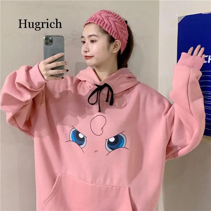 Hoodies Women Hip Hop Sweatshirt Girls Long Sleeve Japan Street Wear Cute Cartoon for Autumn