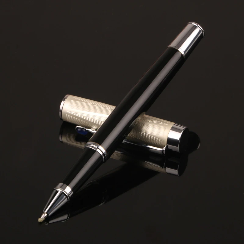 1Pcs Luxury Metal ballpoint pen black signature pen men's business writing pens School office supplies