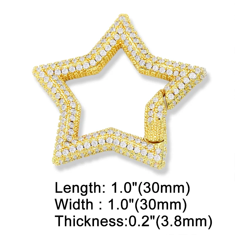 OCESRIO DIY  Accessory Supplies Fastener Stars Carabiner Screw Lock Clasps Accessories For Handmade Pendant Jewelry cspa015