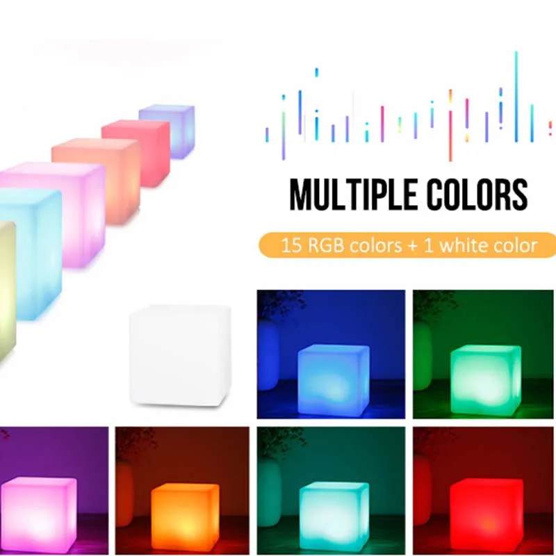 2021 Original Chair Cube Seat Led Light Waterproof Rechargeable LED Lights Remote Control Bar Home Garden Party Event Decor