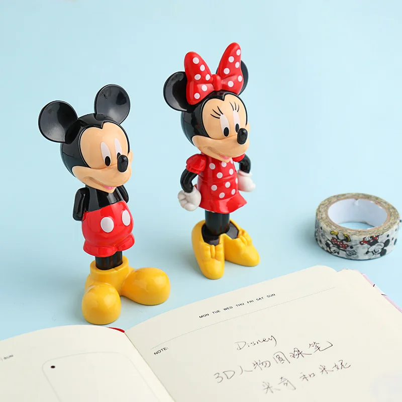 Disney Princess Mickey Minnie Rollerball Pen School Supplies 3d Ball Point Pen Novelty Pens 0.5mm Pens for Writing Child Gift